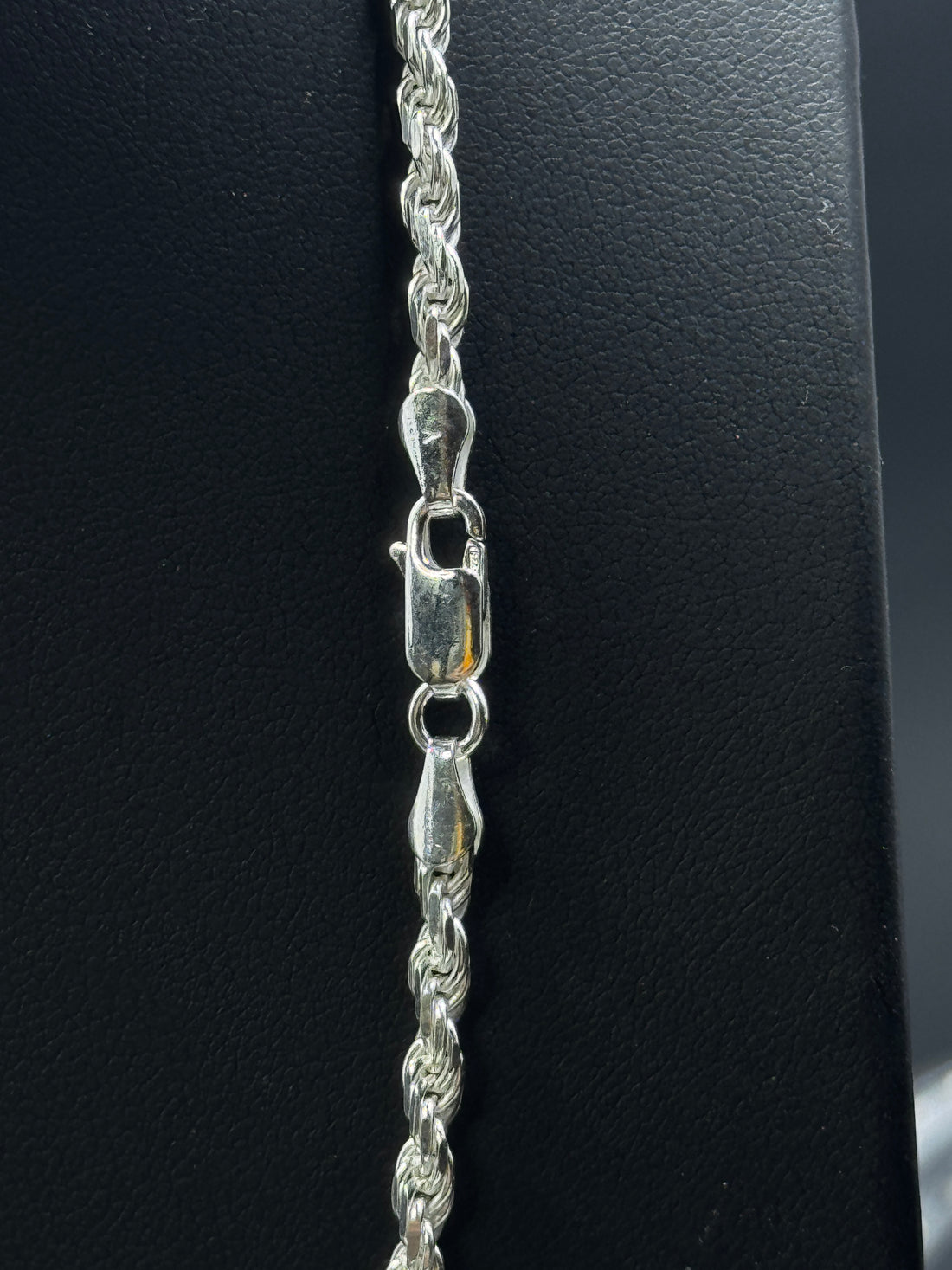 3mm Sterling Silver Rope Chain Necklace – Multiple Lengths