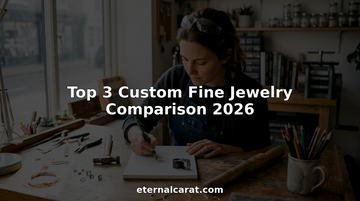 Jeweler sketching custom ring at studio bench