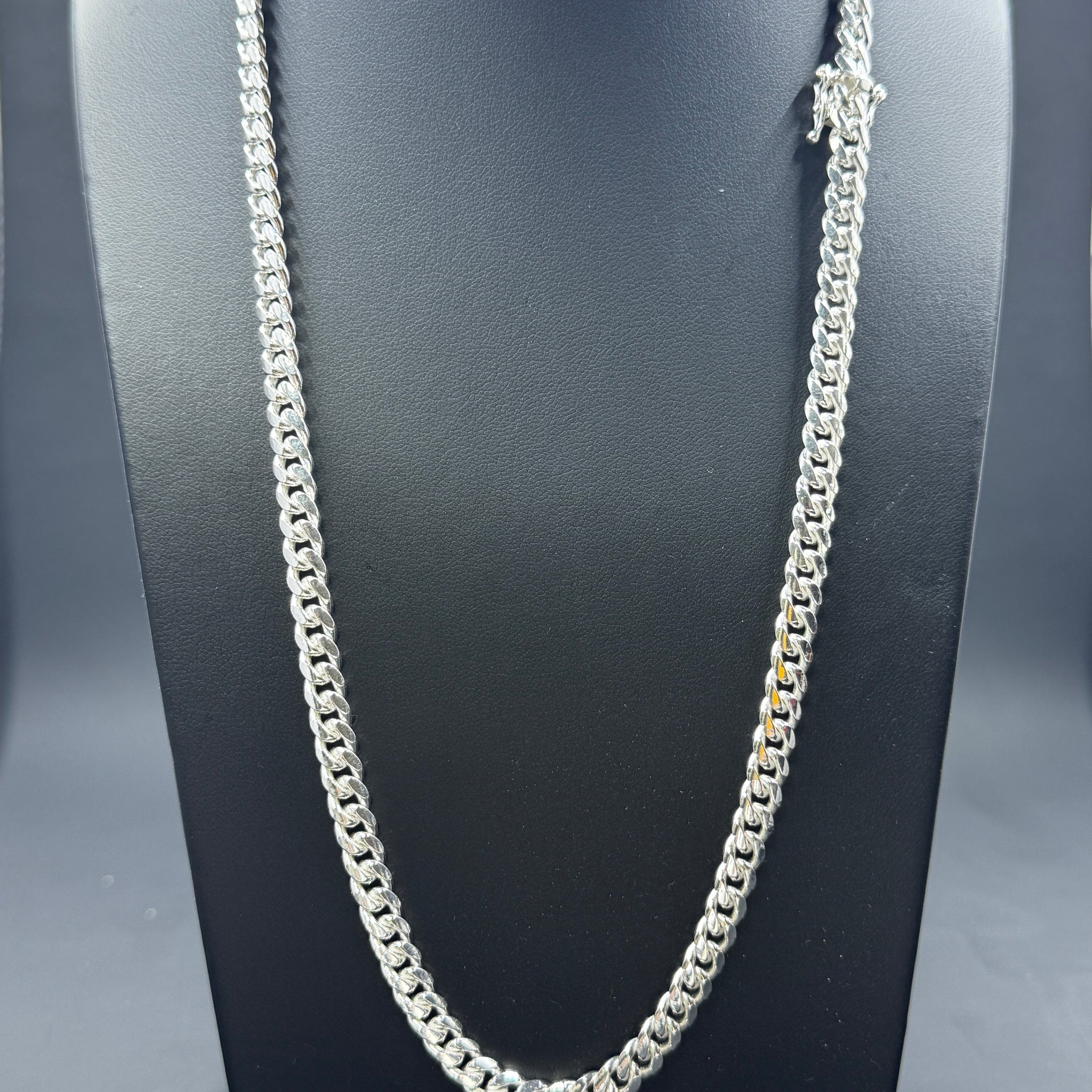 6mm Sterling Silver Cuban Chain Necklace – Multiple Lengths