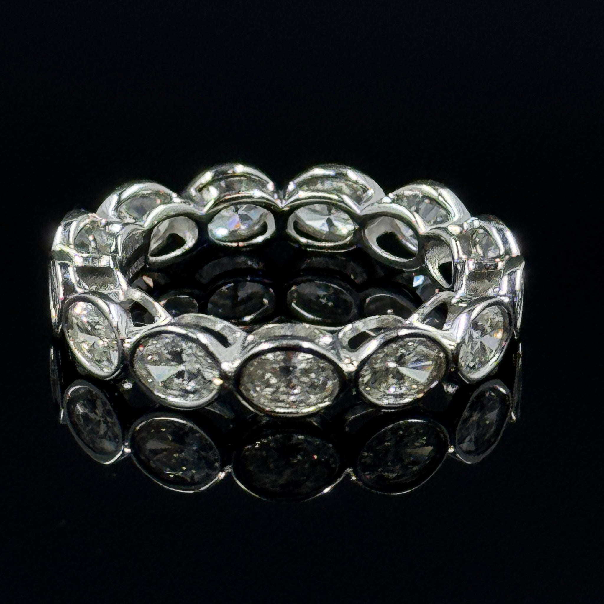14k Gold 2.40ctw Lab-Grown Diamond Bezel-Set Eternity Band – White or Yellow Gold