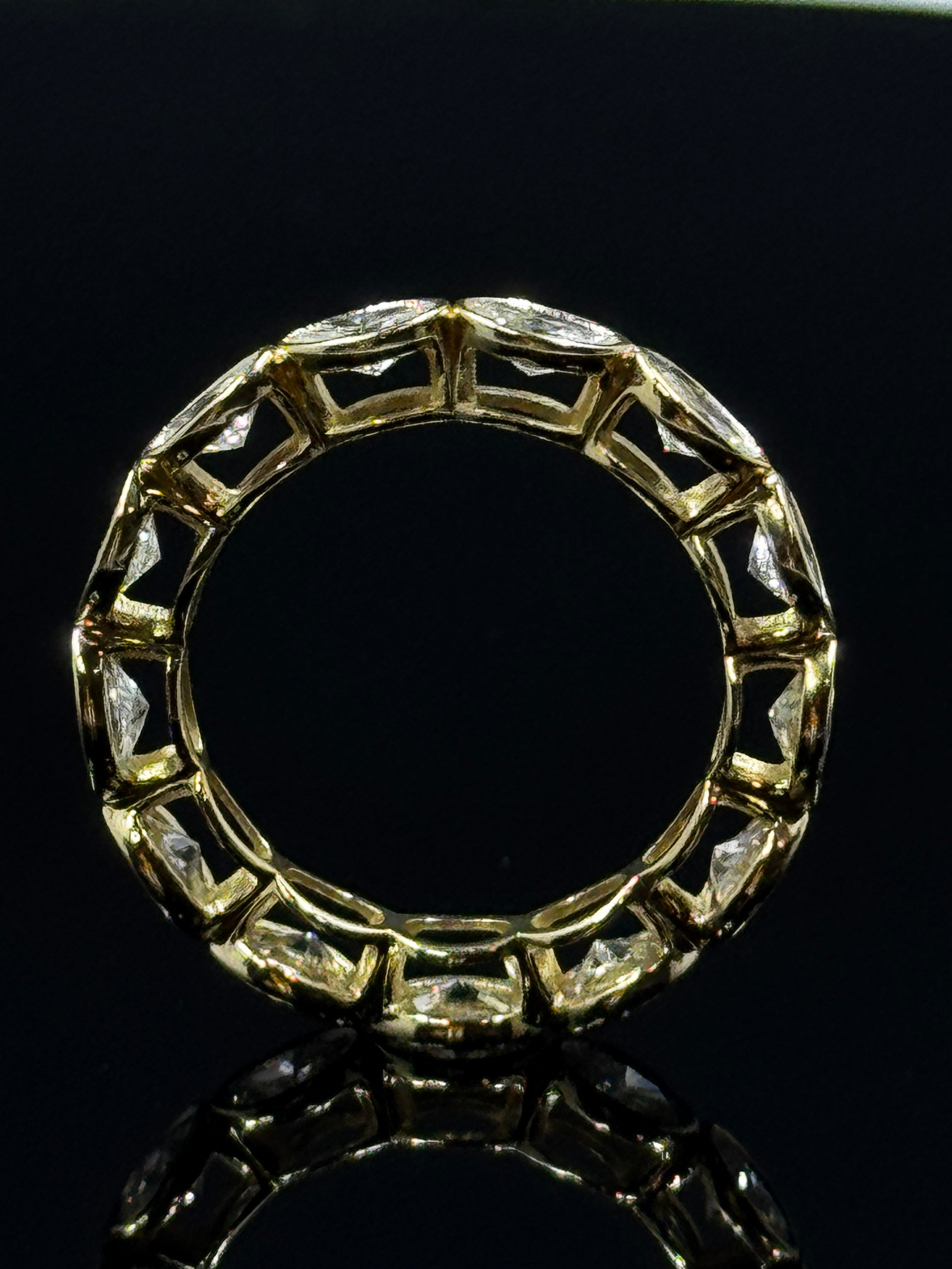 14k Gold 2.40ctw Lab-Grown Diamond Bezel-Set Eternity Band – White or Yellow Gold