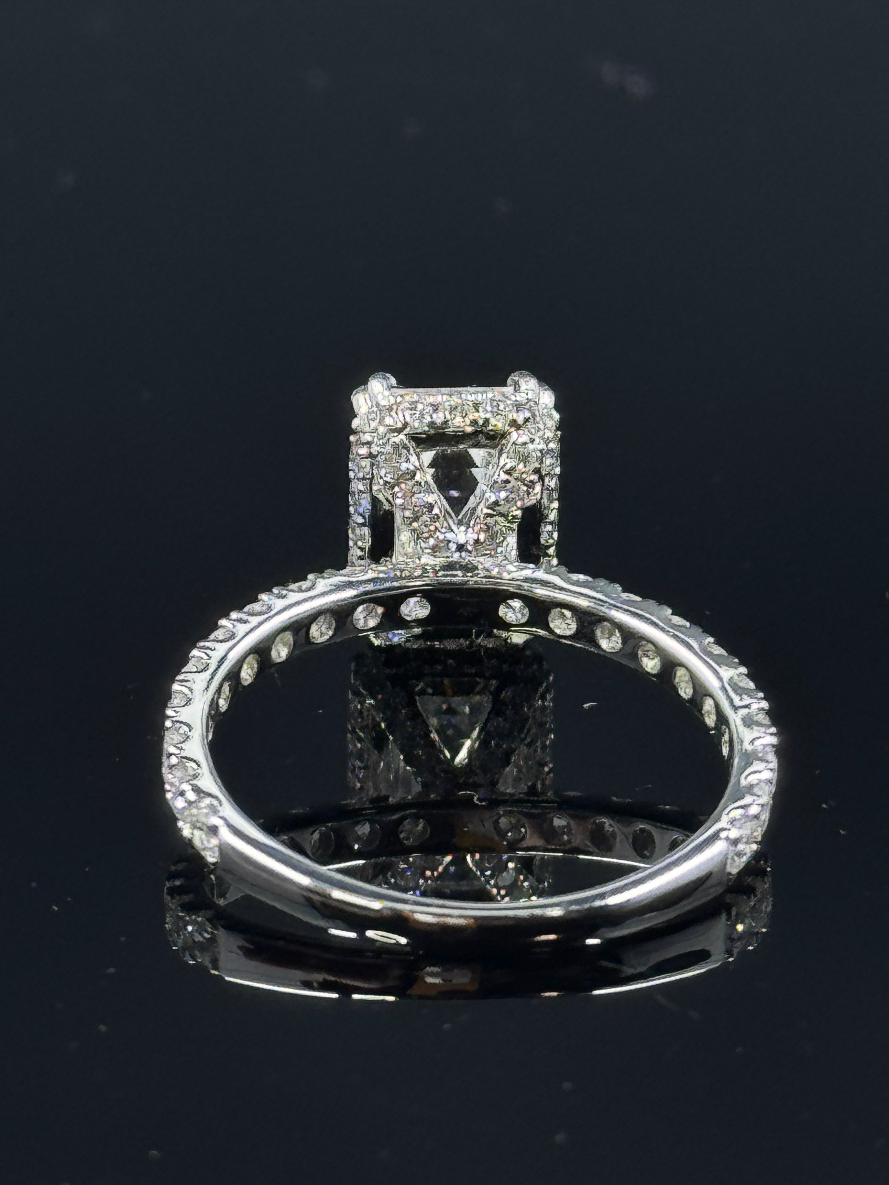 14k White Gold Emerald-Cut Lab-Grown Diamond Ring – 3.41ctw, Size 7