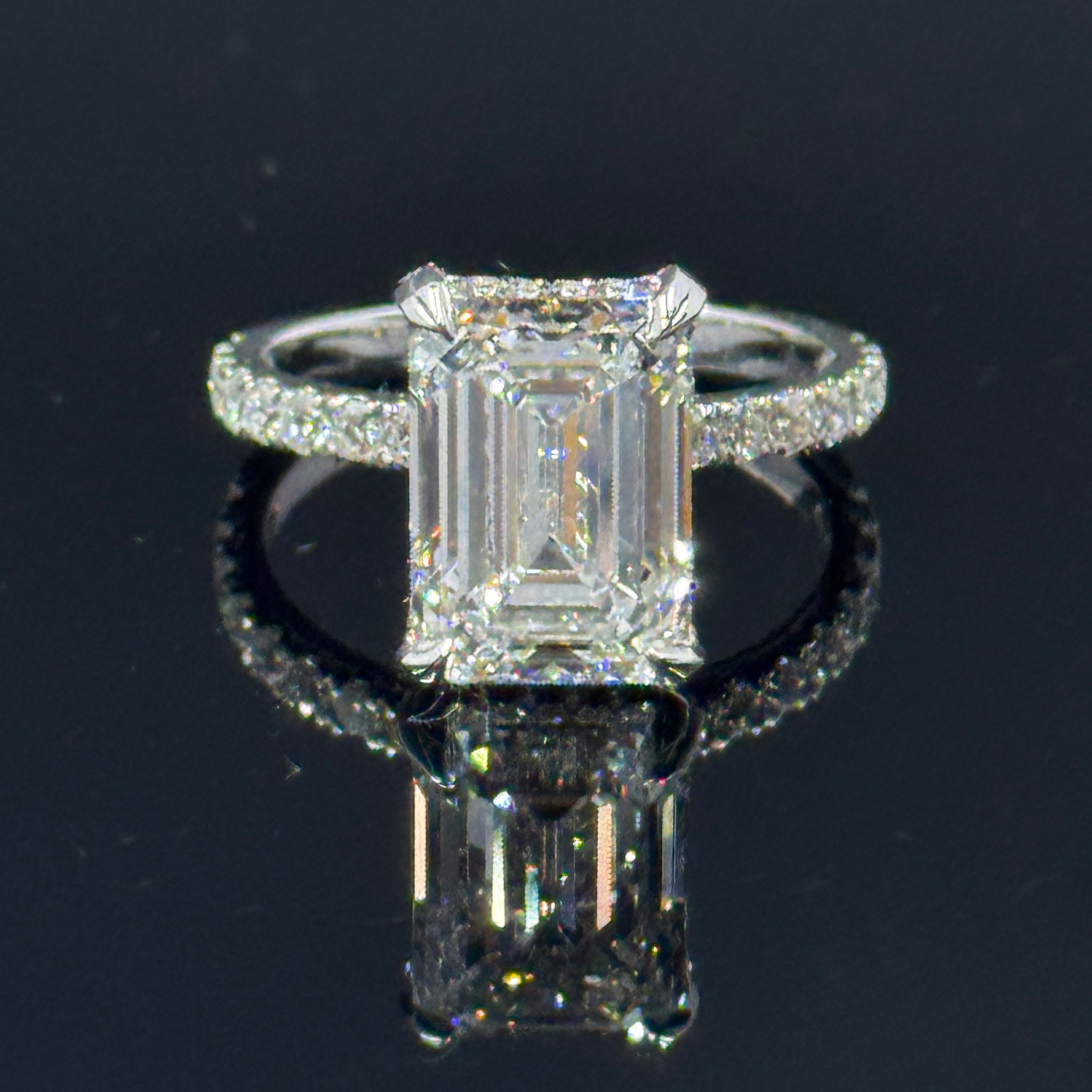14k White Gold Emerald-Cut Lab-Grown Diamond Ring – 6.16ctw, Size 7