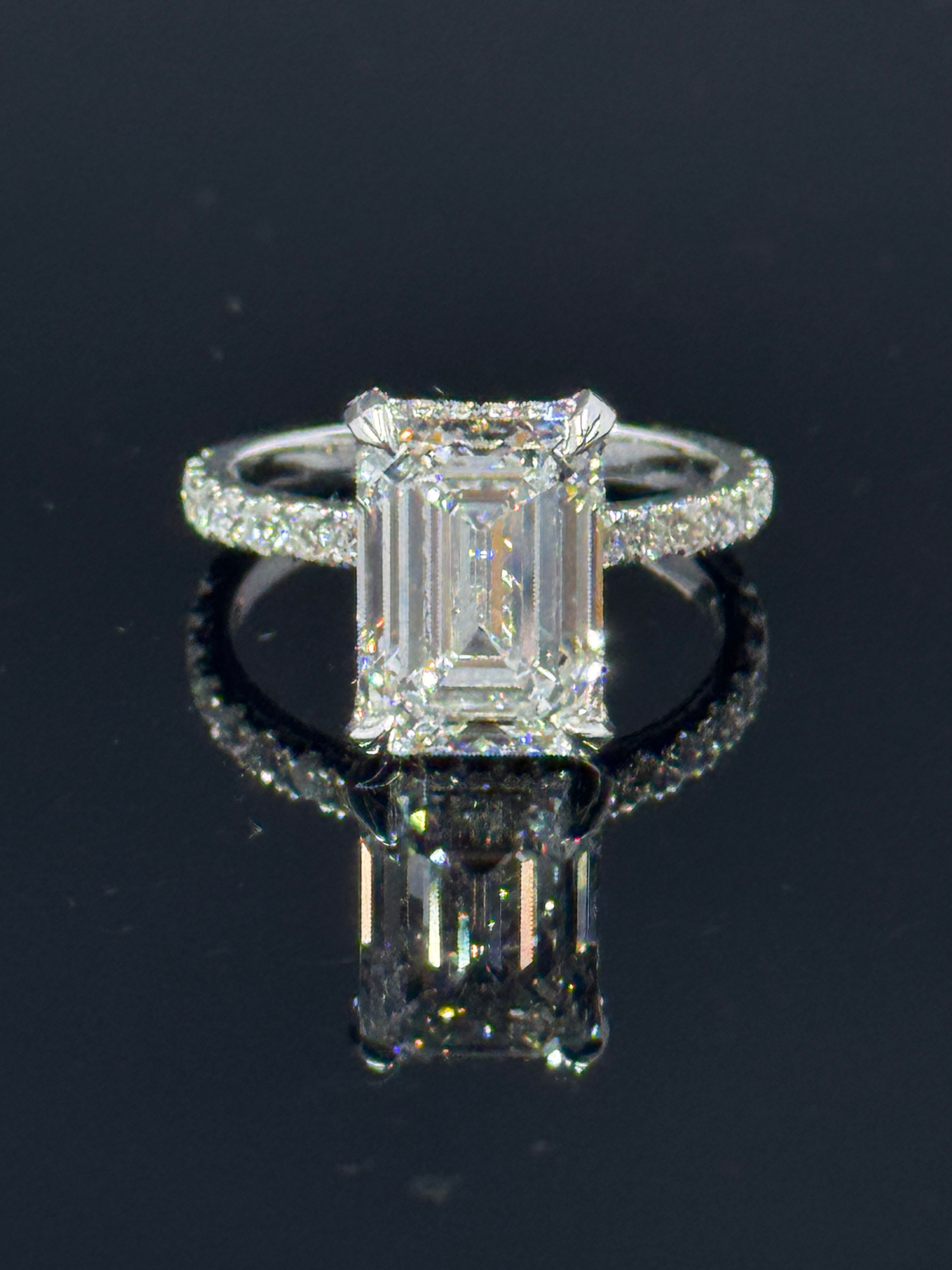 14k White Gold Emerald-Cut Lab-Grown Diamond Ring – 6.16ctw, Size 7