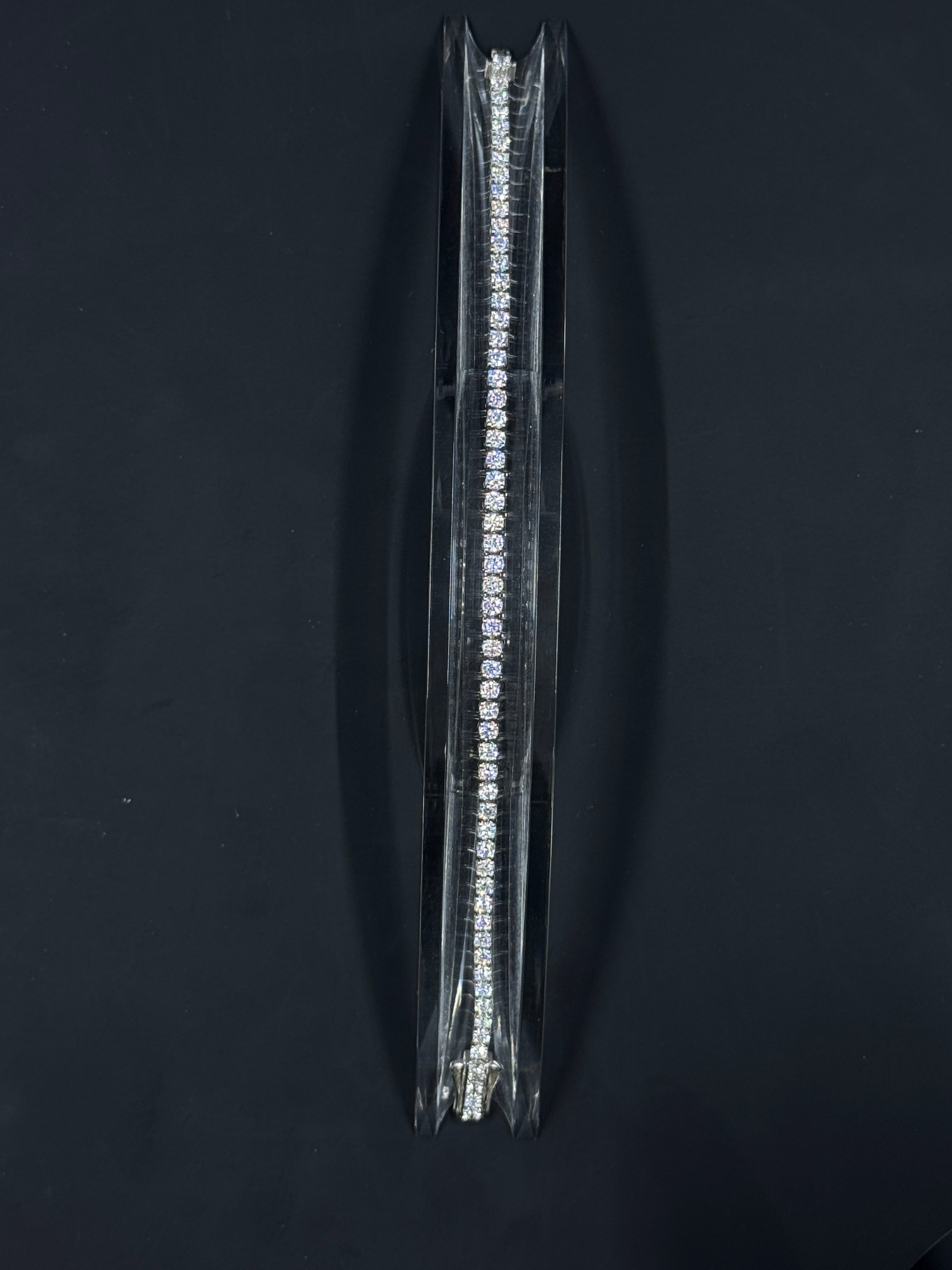 14k White Gold 5ctw Lab-Grown Diamond Tennis Bracelet – 7"