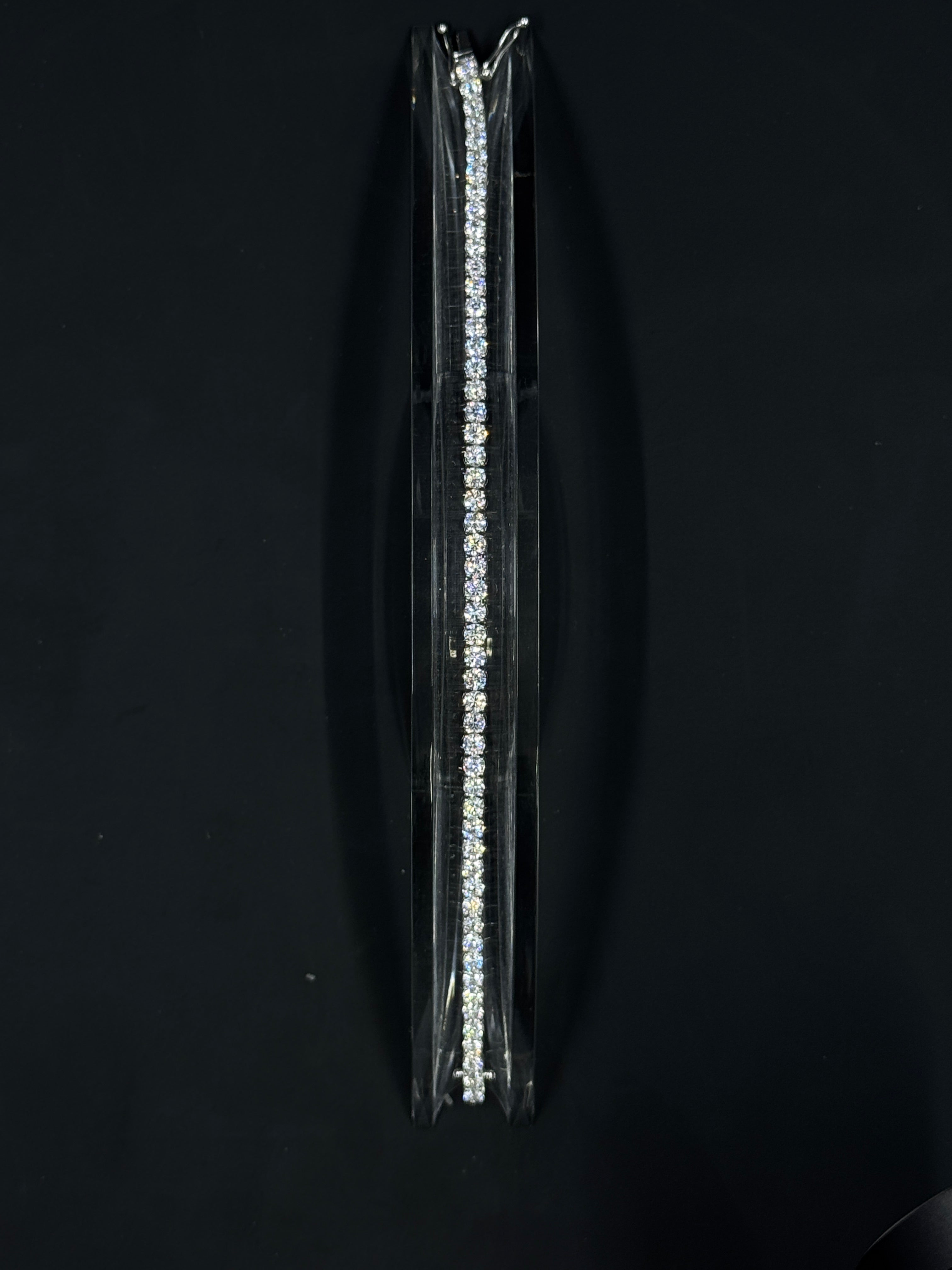 14k White Gold 7ctw Lab-Grown Diamond Tennis Bracelet – 7"